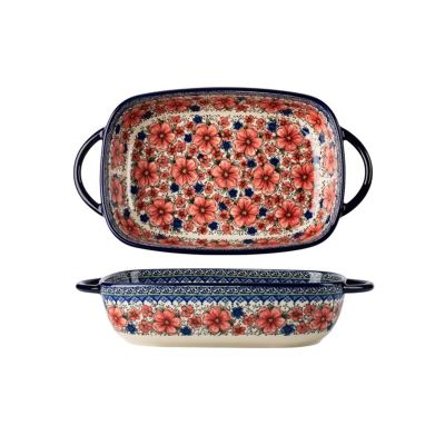 SDA287MZ Vintage Ceramic Baking Dish with Deep Handle, 27.6 cm