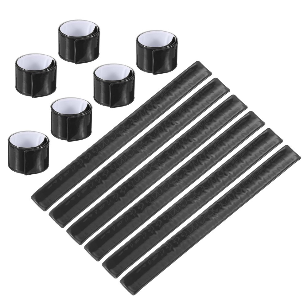 PATIKIL 20 Pcs Black Reflective Snap Bands