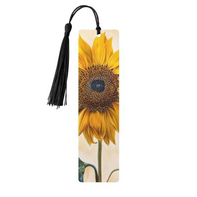 Sunflower Bookmark, Exquisite Wooden Bookmark for Women, Ideal Gift for Book Lovers, Black