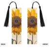 Sunflower Bookmark, Exquisite Wooden Bookmark for Women, Ideal Gift for Book Lovers, Black view 2