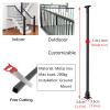 Iron Stair Railing Post, Black, Floor-Mounted, 74.9 cm, 2-Pack view 2