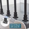 Iron Stair Railing Post, Black, Floor-Mounted, 74.9 cm, 2-Pack view 4