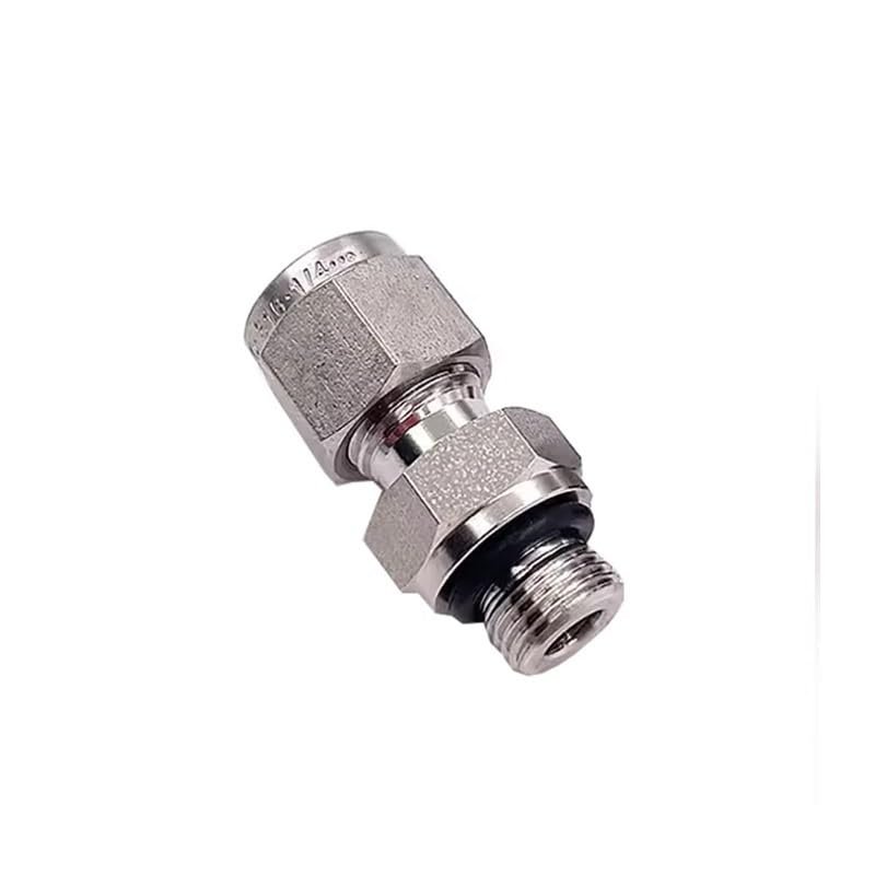6 mm/8 mm/10 mm/12 mm Tube x 1/8"/1/4"/3/8"/1/2"/3/4" BSPP Male Compression Union, 316 Stainless Steel Pipe Fitting Adapter Joint, ICXLPMC (1/2"-BSPP 3/8")