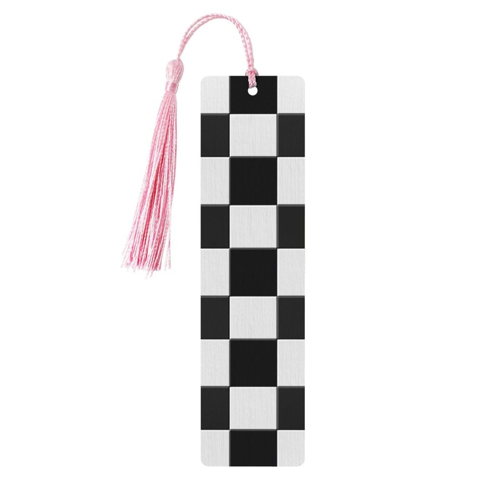 Black and White Printed Wooden Bookmarks for Women, Pink