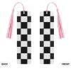 Black and White Printed Wooden Bookmarks for Women, Pink view 2