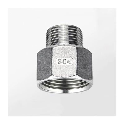 IDGTTLDF Female-to-Male 304 Stainless Steel Socket Reducer Pipe Fitting, 1/4" 3/8" 1/2" 3/4" 1" 1-1/4" 1-1/2" (1/2 BSP to 3/8 BSP)
