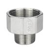 IDGTTLDF Female-to-Male 304 Stainless Steel Socket Reducer Pipe Fitting, 1/4" 3/8" 1/2" 3/4" 1" 1-1/4" 1-1/2" (1/2 BSP to 3/8 BSP) view 2