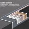 ZIUSFAC Stair Edge Trim, Aluminum L-Shaped Stair Nosing Profile, 60–150 cm, Non-Slip, Waterproof (Gray, L 130 cm/49 in) view 3