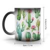 Color-Changing Aquarelle Western Cactus Ceramic Coffee Mug, 312 ml view 2