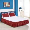 Gray Bed Skirt for Double/Single Beds, 120 x 200 cm or 150 x 200 cm, 38 cm Drop view 1