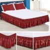 Gray Bed Skirt for Double/Single Beds, 120 x 200 cm or 150 x 200 cm, 38 cm Drop view 4