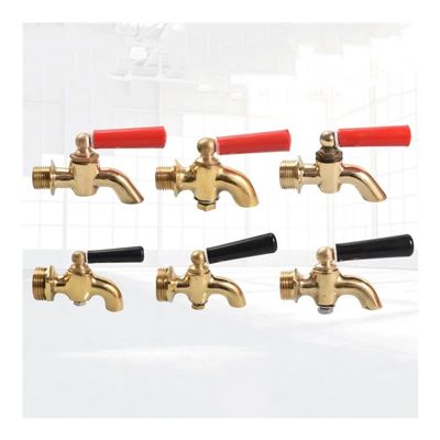 1/4", 3/8", 3/4", 1" BSPP Male Brass Elbow Petcock Tap for Water, Tea Buckets, and Boiling Machines ICXLPMC (3/4 BSPP, 86.7 g, Black)
