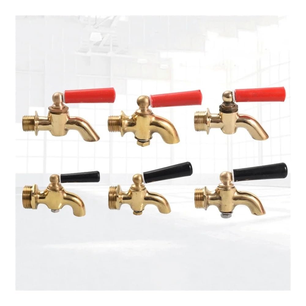 1/4", 3/8", 3/4", 1" BSPP Male Brass Elbow Petcock Tap for Water, Tea Buckets, and Boiling Machines ICXLPMC (3/4 BSPP, 86.7 g, Black)