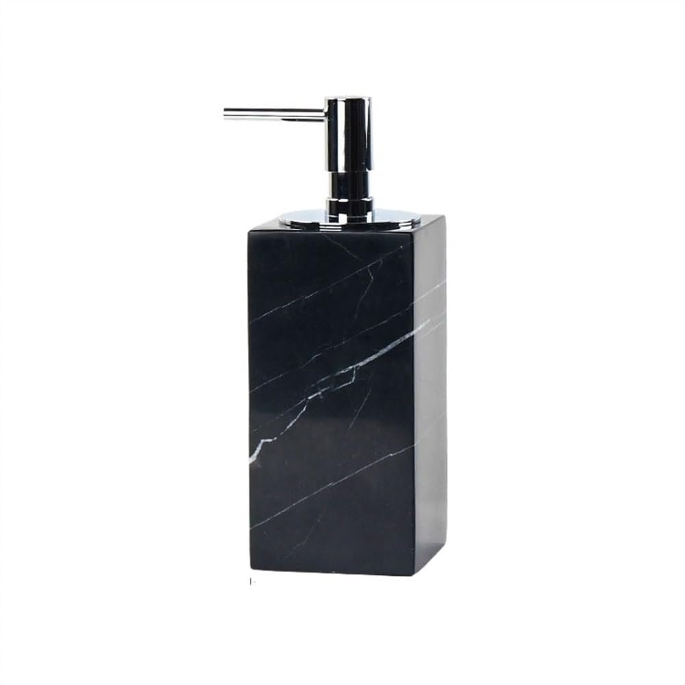 WQQYU6HKF Marble Soap and Lotion Dispenser, Black