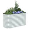 Myheimly Galvanized Steel Raised Garden Bed, Silver, 160 x 80 x 81 cm view 3