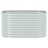 Myheimly Galvanized Steel Raised Garden Bed, Silver, 160 x 80 x 81 cm view 4