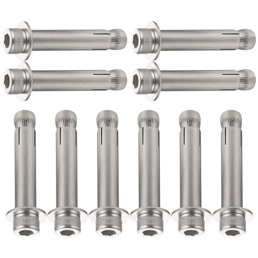 304 Stainless Steel Expansion Bolts, M8 x 100, 10 Pieces (M8 x 70 Variant)