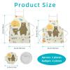 VAPOKF Kitchen Aprons, Server Aprons with 4 Bear Family Pins, 2-Pack, One Large and One Medium view 2