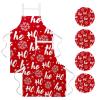 VAPOKF Kitchen & Server Aprons, 2-Pack with 4 Brooch Pins, One Large and One Medium view 1