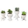 Itonash Artificial Human-Shaped Mini Succulent Pot view 1