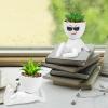 Itonash Artificial Human-Shaped Mini Succulent Pot view 2