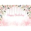 Xiaoterna 4.5 x 3 m Pink Princess Birthday Flower Garden Photography Backdrop view 1