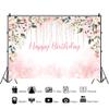 Xiaoterna 4.5 x 3 m Pink Princess Birthday Flower Garden Photography Backdrop view 3