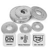 DIN 9021 Stainless Steel V2A AISI 304 Flat Washers, 50 Pack, 22.0 mm (M20) view 3