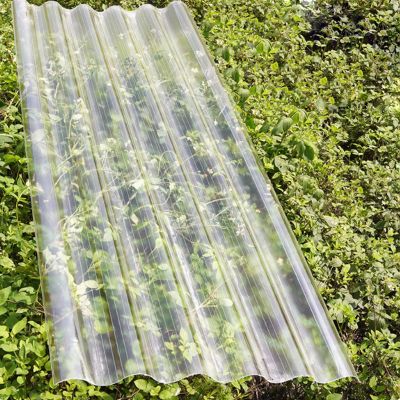 Transparent FRP Corrugated Roofing Panels, 2 mm Thick, 35 x 49 in, 4-Pack