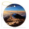 Mauna Kea Summit Sunset Round Ceramic Christmas Tree Ornament view 2