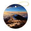 Mauna Kea Summit Sunset Round Ceramic Christmas Tree Ornament view 3