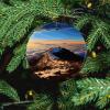 Mauna Kea Summit Sunset Round Ceramic Christmas Tree Ornament view 4