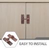 OSALADI Stainless Steel Sliding Door Bolt Lock, Durable and Easy to Install, Dark Red view 4