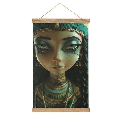 GFLFMXZW Long Vertical Canvas Poster, Blurred Lighting Style Wall Art, Ready to Hang, Bedroom Decor