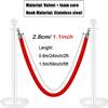 Queue Barrier Velvet Rope with Gold Fasteners, Green, 9 ft/274 cm view 4