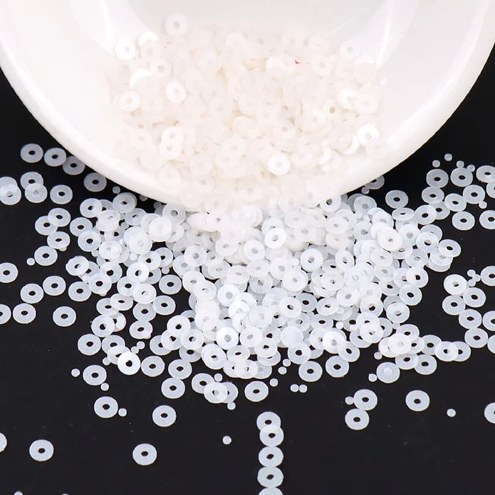 Anevous 16,000-Piece 2 mm White Sequins for Crafts