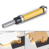 Woodworking Flush Trim Router Bit, 2-Piece, Top and Bottom Bearings, 1-1/2 in. H x 1/4 in. Shank view 2