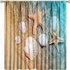 3D Sea Star Shell Blackout Curtain Panels, 183 x 214 cm view 1