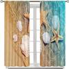 3D Sea Star Shell Blackout Curtain Panels, 183 x 214 cm view 3