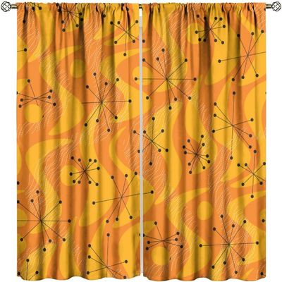 Colorful Abstract Geometric Blackout 3D Curtains, 183 W x 214 H cm