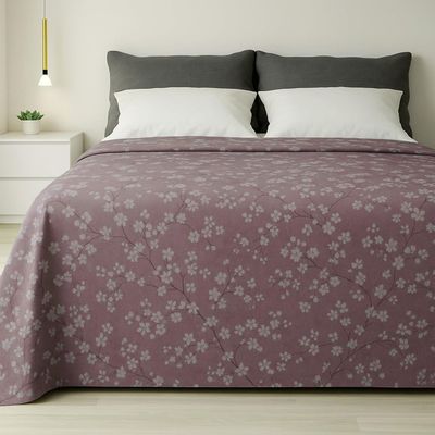 Byour3 Sakura Rose Cotton Bedspread for Single Beds