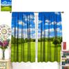 Opaque 3D Golf Print Curtains, 2-Piece Blackout Curtains with Grommets, 280 x 250 cm view 3