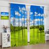Opaque 3D Golf Print Curtains, 2-Piece Blackout Curtains with Grommets, 280 x 250 cm view 4