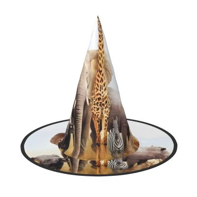 Animal Safari Halloween Witch Hat for Adults