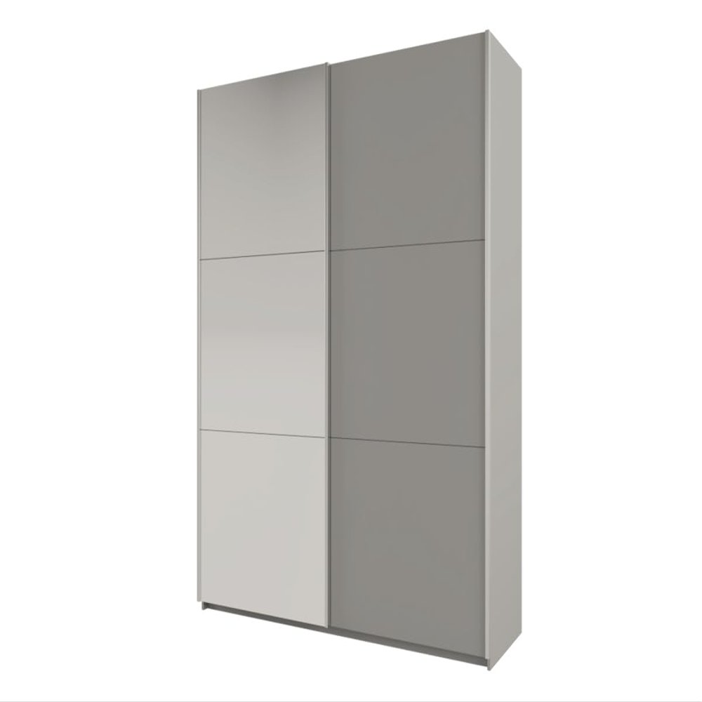 AGMAT-FURNITURE Katania 200 Sliding-Door Wardrobe, 2 Doors, 1 Mirror, 200 x 244 x 65 cm