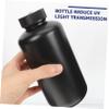 Gatuida 5-Piece Black PE Reagent Bottles with Screw Caps, UV-Resistant view 2