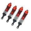 RC Car Shock Absorbers Compatible with Traxxas Slash 4x4 4WD/2WD and Rustler VXL, Aluminum Front & Rear, 1/10 Upgrade Parts, Red view 1