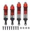 RC Car Shock Absorbers Compatible with Traxxas Slash 4x4 4WD/2WD and Rustler VXL, Aluminum Front & Rear, 1/10 Upgrade Parts, Red view 2