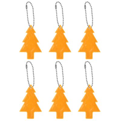 PATIKIL Reflective Christmas Tree Keychain Tags, 6-Pack, Gold