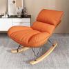 Mid-Century Rocking Chair with Soft Cushion, Orange view 1